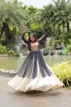 KA 5036 Kora Cotton Navaratri Special Mom Daughter Lehenga Choli Wholesale Shop In Surat